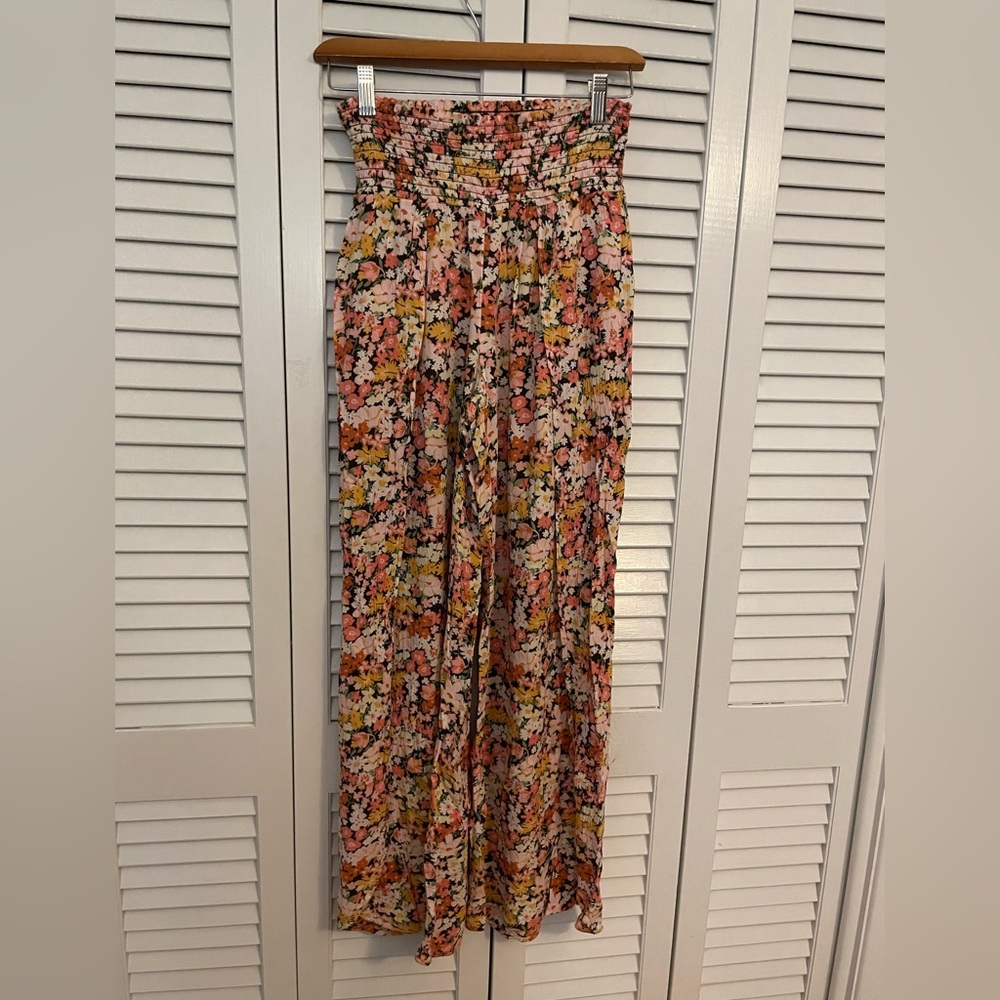 Billabong Pink and Orange Floral Jumpsuit